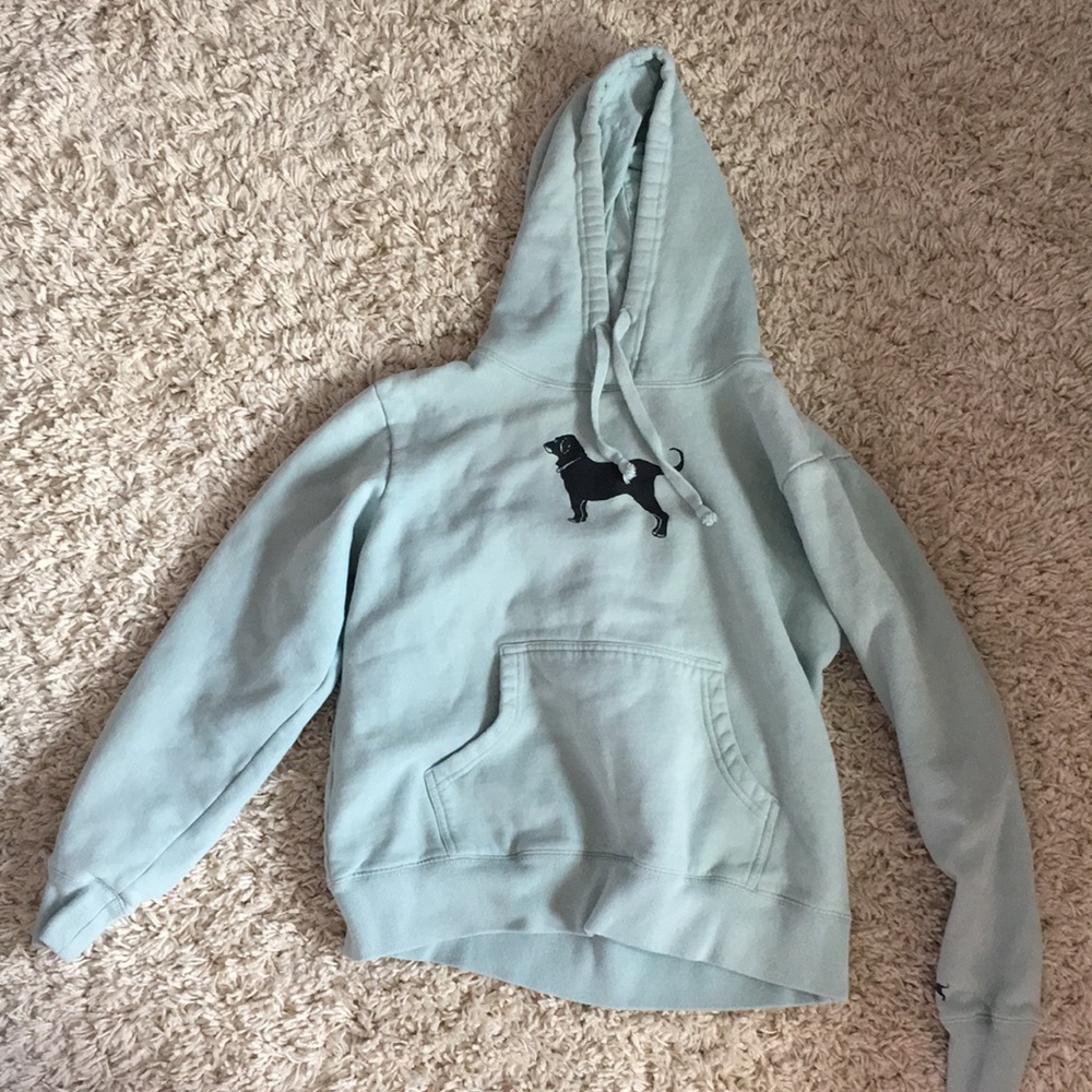 black dog hoodie